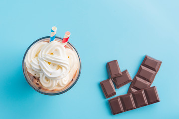 chocolate drink whipped cream