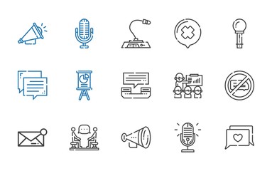 speech icons set