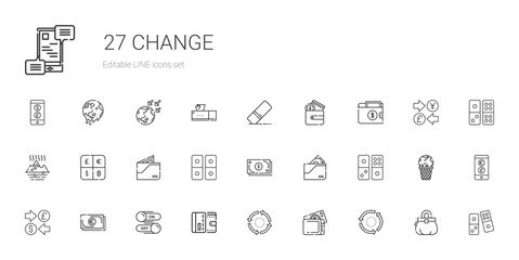 Fototapeta na wymiar change icons set