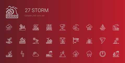 storm icons set