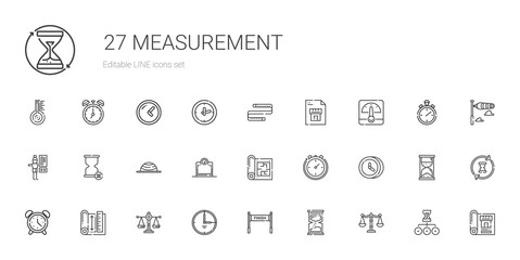 measurement icons set