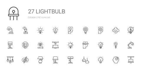 lightbulb icons set