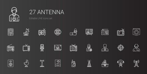 antenna icons set