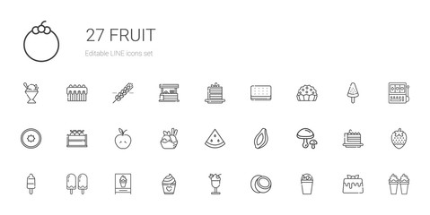 fruit icons set