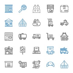 shipping icons set
