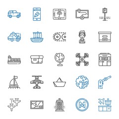 transport icons set