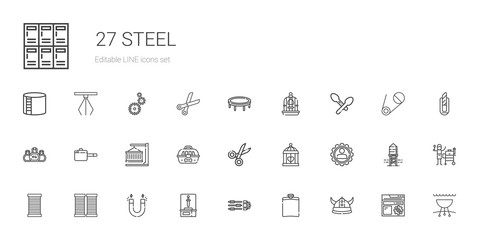 steel icons set