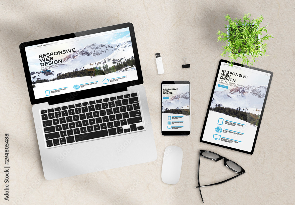 Poster responsive design themes website