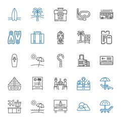 tourism icons set