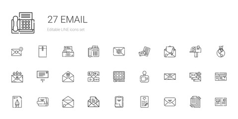 email icons set