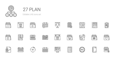 plan icons set