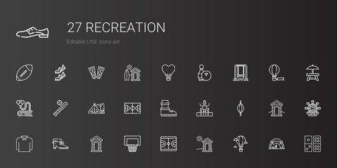 recreation icons set