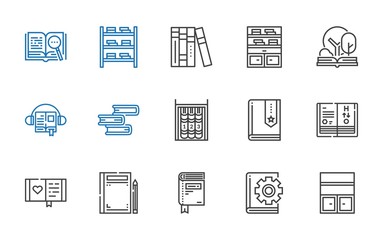 encyclopedia icons set