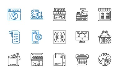 commerce icons set