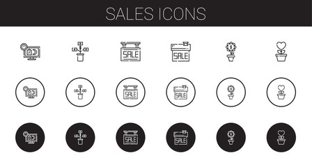 sales icons set