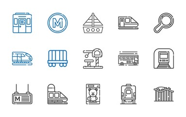 train icons set