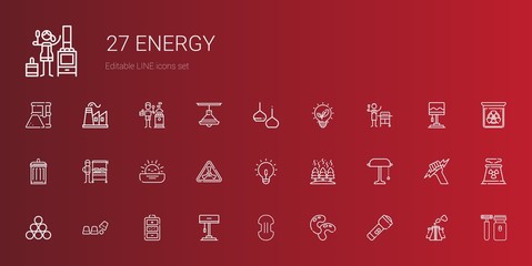 energy icons set