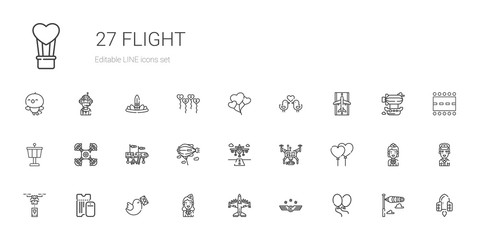 Obraz na płótnie Canvas flight icons set