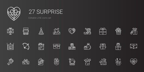 surprise icons set