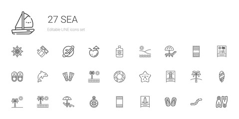 sea icons set