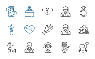 relationship icons set