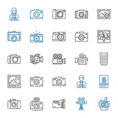 photographer icons set