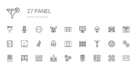 panel icons set
