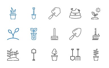 dirt icons set