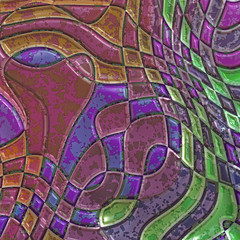 3d effect - abstract colorful graffitti pattern