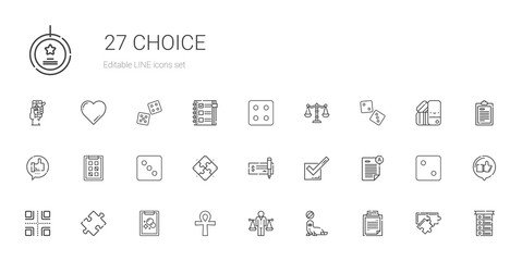 Fototapeta na wymiar choice icons set