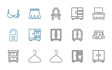 wardrobe icons set