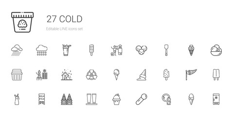 cold icons set