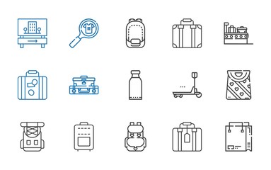 luggage icons set