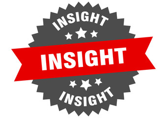 insight sign. insight red-black circular band label