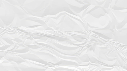 crumpled white paper background close up