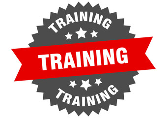training sign. training red-black circular band label