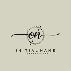 OA Beauty vector initial logo, handwriting logo.