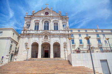 Fototapeta na wymiar Church of Nossa Senhora das Merces in Lisbon