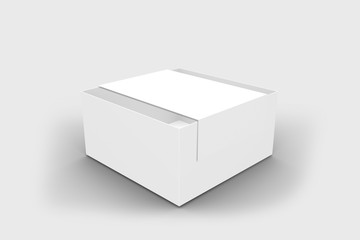 3D illustrator Box packaging Mockup for your design