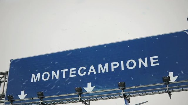 Airplane Landing Montecampione in Christmas