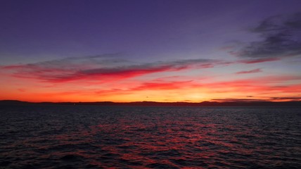 sunset over the sea