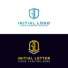 Modern graphic design logo set, GD Inspirational logo design for all companies. -Vectors
