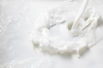 Pouring milk splash
