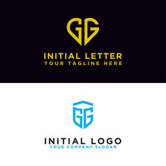 Modern graphic design set logo, Inspirational GG logo design for all companies. -Vectors