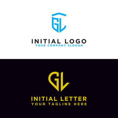 Modern graphic design logo set, GL Inspirational logo design for all companies. -Vectors