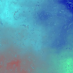 Splashing waterdrops on turquoise blue background.