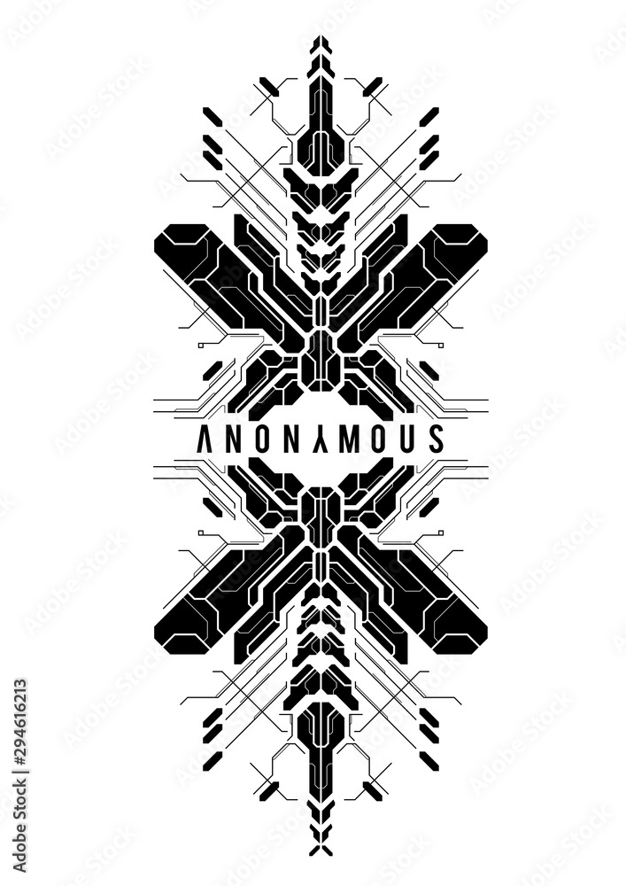 Poster cyberpunk futuristic poster. tech abstract poster template with hud elements. modern flyer for web a