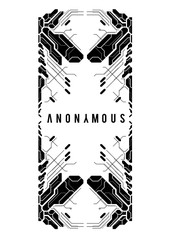 Cyberpunk futuristic poster. Tech Abstract poster template with HUD elements. Modern flyer for web and print. hacking, cyber culture, programming and virtual environments.