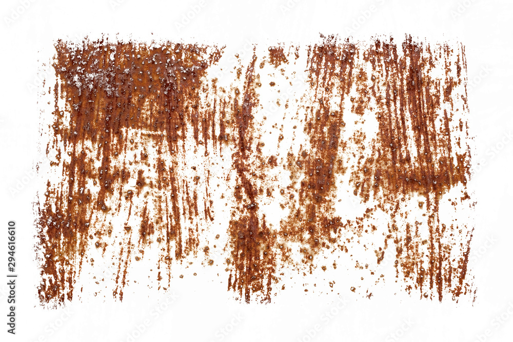 Aufkleber pieces of rust isolated on a white background.
