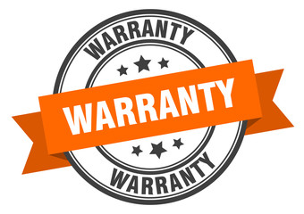Fototapeta premium warranty label. warranty orange band sign. warranty